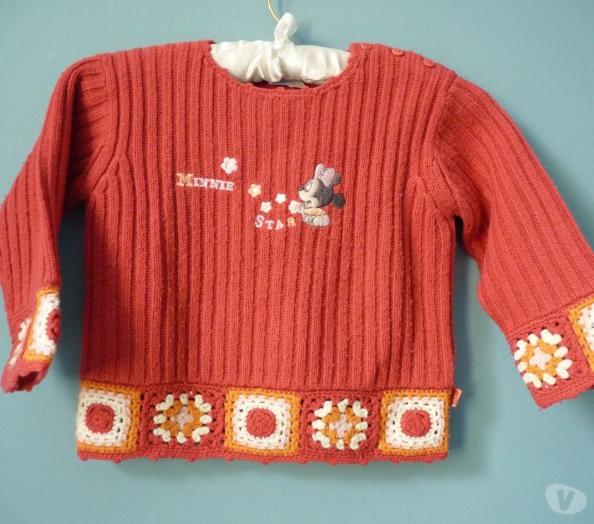  Pull disney Minnie fille 2 ans 24 rouge TBE